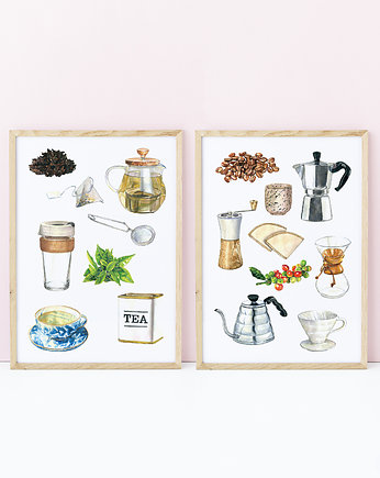 Kawa i Herbata - zestaw 2 grafik, Aleksandra Stanglewicz