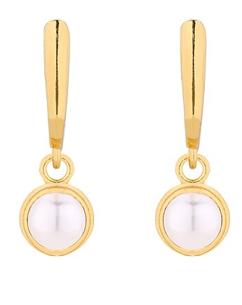 Złote kolczyki z perłą SWAROVSKI CRYSTAL, SOTHO