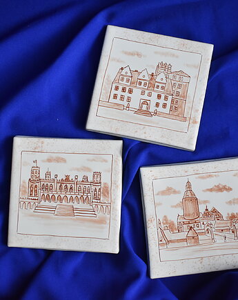 Kafelki ręcznie malowane zamki Dolnego Śląska, Kobaltowa Sroka