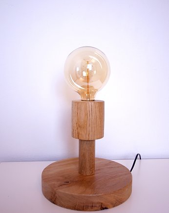 Lampka dębowa + żarówka dekoracyjna, OldVicarage