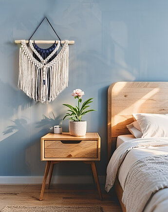 Makrama  na ścianę dekoracja boho, Barwny Zakątek