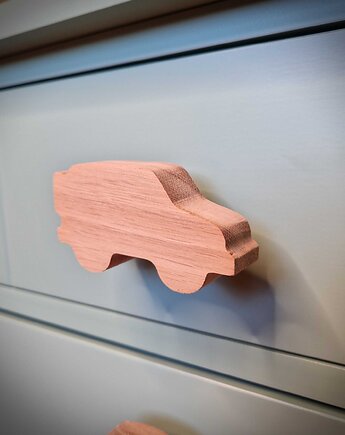 Gałka do mebli, dziecięce dżip auto  z drewna, Drewniane dodatki