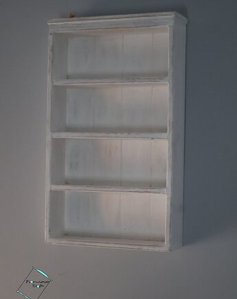 Rustykalna biała półka ścienna , PiorunowoSzafa
