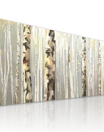 Nowoczesny obraz na płótnie Brzozowy Las 147x60cm 02148, NOWdeco