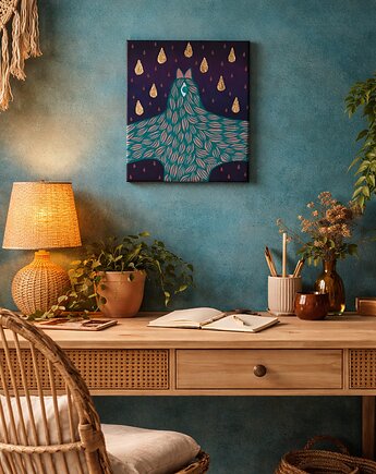 Obraz akrylowy Łuskaniec niebiesko, ma.grafka