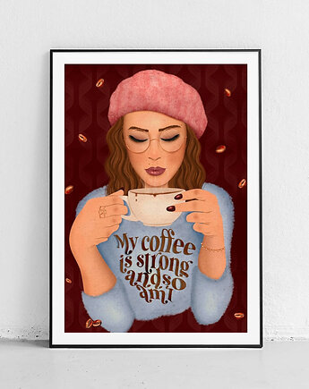 Plakat Kawa i Siła Kobiety, Harvest Maison