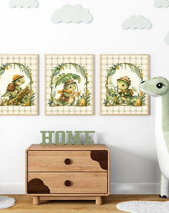 Zestaw 3 wybranych plakatów DINO PODRÓŻNIK, Kreatywne printy