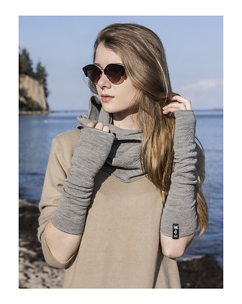 Long gloves / light gray, EWE EME