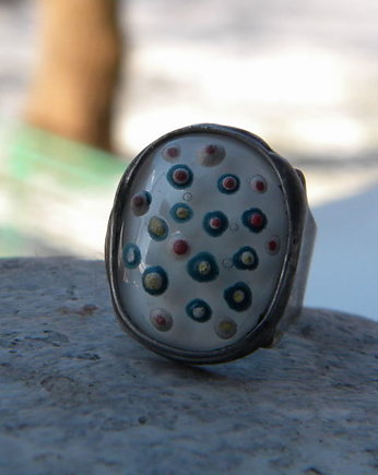 Kropki   -  pierścień / sygnet, OSOBY - Prezent dla ukochanej