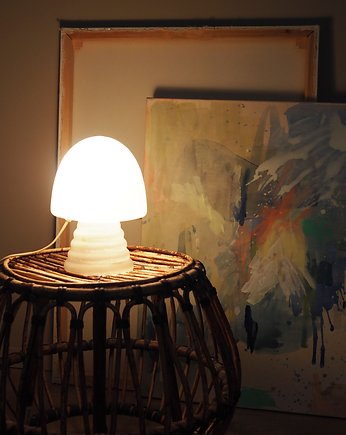 Lampka nocna grzybek, duński design, lata 70, produkcja: Dania, Przetwory design
