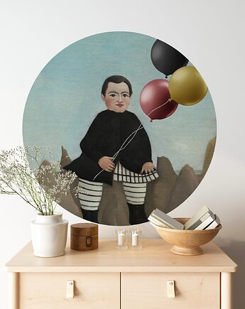 Mural DOTS  Chłopiec z balonami- okrągła dekoracja ścienna, Ravenart