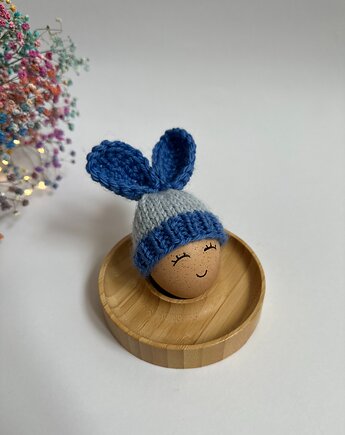 Czapeczka z uszami zająca na jajka wielkanocne - 1 szt., Kocie Motki