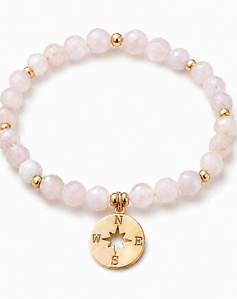 Bransoletka z kwarcu różowego KOMPAS , ISSI Jewelry