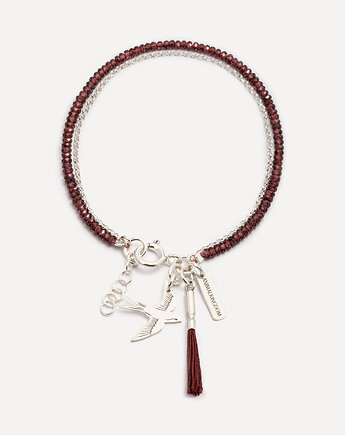 Bransoletka z granatami i srebrną zawieszką My way, ANIMALKINGDOM