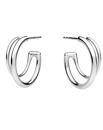 Kolczyki PODWÓJNE KOŁA -srebro,złoto,róż, ISSI Jewelry