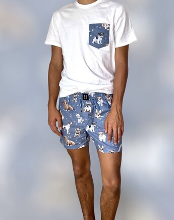Piżama Unisex bawełniana w pieski, HisOutfit