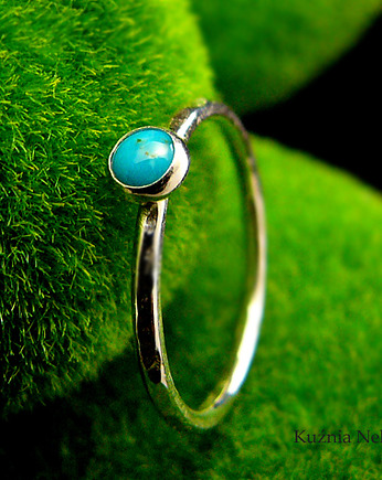 Pierścień Drobinek - Srebro Turkus, Kuźnia Nehesi