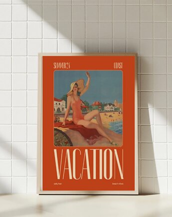 TRAVEL POSTER retro poster wakacje lato dekoracja ścienna, black dot studio