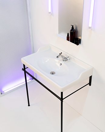 Konsola łazienkowa Stelaż pod umywalkę Czarna konsola HERON IKEA 102, EASY