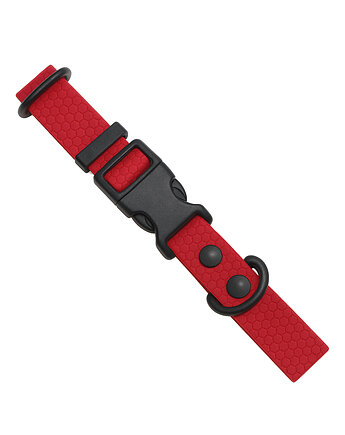 Obroża dla psa regulowana wodoodporna hexa MALINOWA 40-55cm taśma 2cm M, Kolorowe Łapki