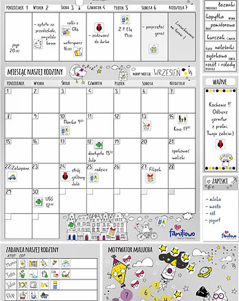 Kalendarz - Planer dla rodzin - Duo Premium, familiowo