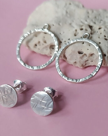 Kolczyki DOUBLE RINGS, srebro 925, Friedman Jewelry