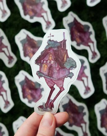 Dom na Kurzych Nogach / naklejka winylowa, zazula