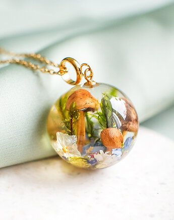 Naszyjnik z leśną kompozycją, nature gift