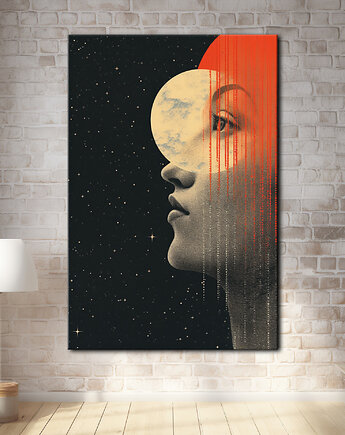 Pył księżycowy - Plakat - Druk - Kolaż, Abstrakcja, Surrealizm, Loft #22, Black Sapphire Art
