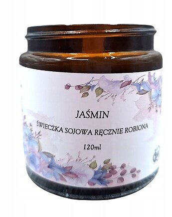 Świeczka Sojowa Ręcznie Robiona Jaśmin 120 ml, Sklep Angelos