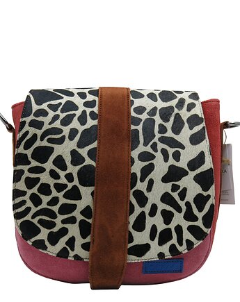 Torebka damska klasyczna zamszowa ze skrawków regulowany pasek eko OLIVKA, Olivka Warsaw