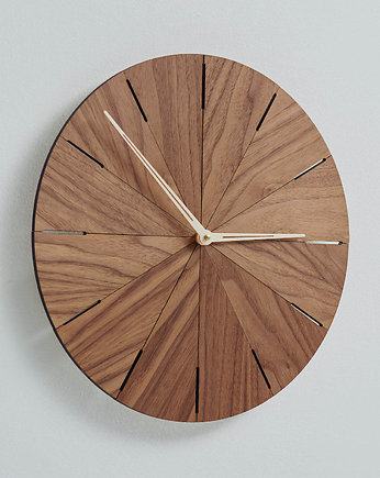 Duży zegar z drewna orzecha amerykańskiego, Woolights