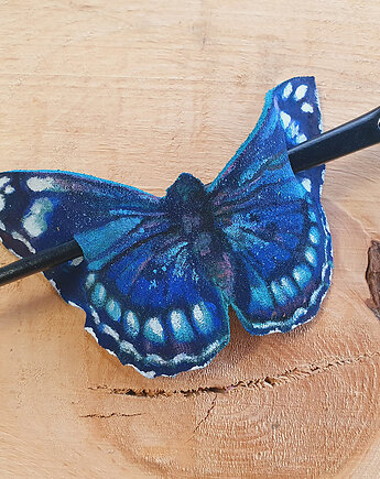 Skórzana spinka  blue monarch, martuch