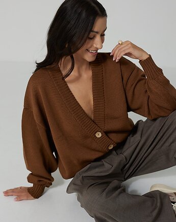 Kardigan Wool Me Tender Toffee 100% Wełna Merino, MKTP