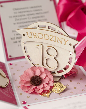 18 urodziny, exploding box, kartka 3d osiemnastka, Papiernik