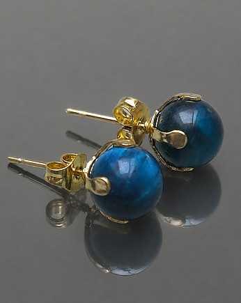 Dots - Tygrysie oko blue /alloys collection/ - sztyfty, KiKa pracownia