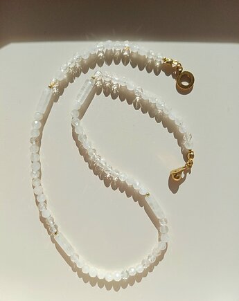 Delikatny naszyjnik z  kryształem górskim, s e n s e d  accessories