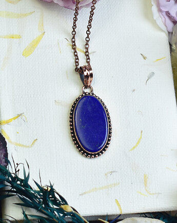 Miedziany ozdobny wisiorek z lapisem lazuli, Spirit Of Copper