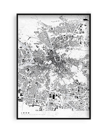 Lwów - plan miasta, plakat B1, B2, A2, PLAKATY GEOMETRYCZNE