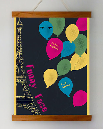 Zabawna buzia - Funny Face - plakat A3, minimalmill