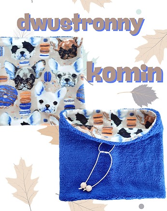 Dwustronny komin - Niebieski z Buldogami, Green Sheep