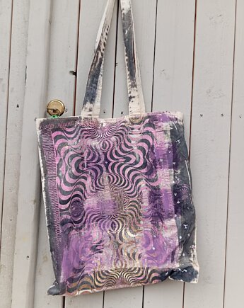 Unikatowa torba artystyczna Violet Illusion, ODIO TEES