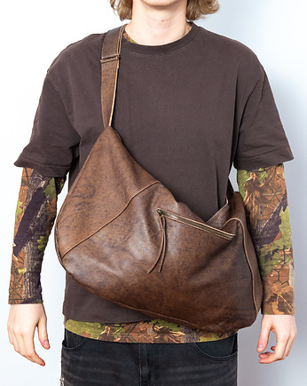 Bardzo duża skórzana nerka męska, Łagoda