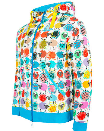 Bluza rozpinana "Kolorowe Owce" - unisex., Funaticos