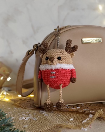 Jelonek brelok na prezent, Upominek świąteczny, EcoToysByNastya
