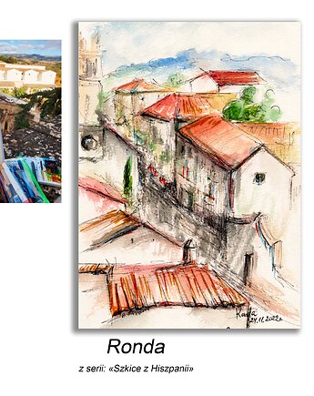 Obraz ręcznie malowany  Hiszpania Ronda, Galeria Alma