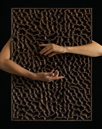 Panel ścienny 3D z drewna dębowego 70x50cm, navdesign