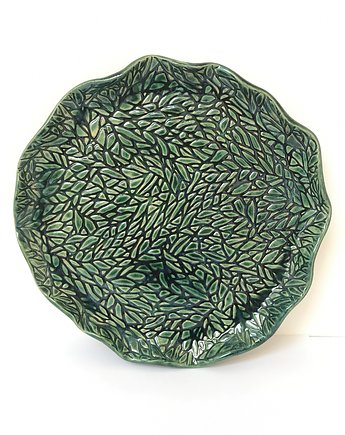 Unikatowy talerz w zieleni, Ceramika Ana