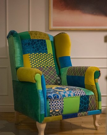 Fotel Uszak Patchwork Green, Juicy Colors