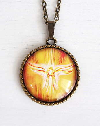 Medalion, talizman - Anioły Miłości - brąz, yenoo